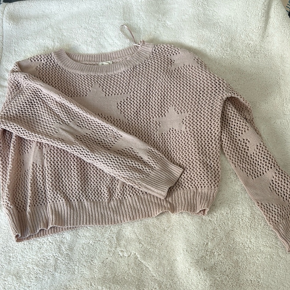 Crocheted Sweater with Stars.